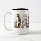 Funny Dad Mug – Original Superhero & Pun Champion ツートーンマグカップ (左)
