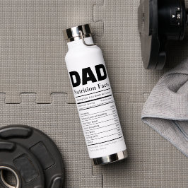 Funny Dad Nutrition Facts with Photos ウォーターボトル