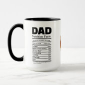 Funny Dad Nutrition Facts with Photos マグカップ (左)