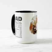 Funny Dad Nutrition Facts with Photos マグカップ (正面左)