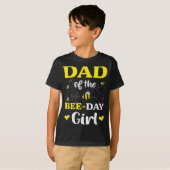 Funny Dad Of The Bee Day Girl Birthday Tシャツ (正面フル)
