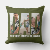 Funny Dad Photo Throw Pillow Humor Prank Joke クッション (正面)