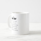 Funny Dad Quote Mustache Art コーヒーマグカップ (正面左)
