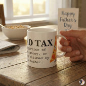 Funny "Dad Tax" Definition & Cute Pizza Graphic Cu コーヒーマグカップ