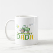 Funny Dada Birthday Boy Tractor Farm Truck Matchin コーヒーマグカップ (左)
