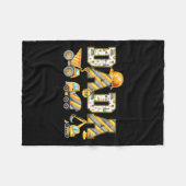 Funny Dada Construction Excavator Kids Matching Fa フリースブランケット (正面(横))