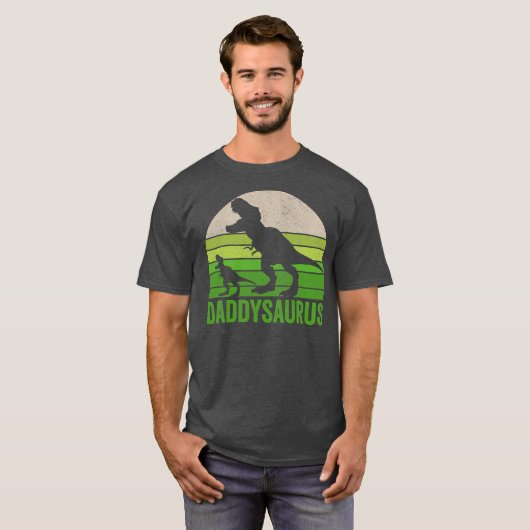 Funny Daddy Dinosaur Daddysaurus Father's Day Tシャツ (正面フル)