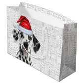 Funny Dalmatian Christmas Dog Holiday ラージペーパーバッグ (裏面アングル)