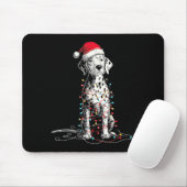 Funny Dalmatian Christmas Graphics Dog Lights Love マウスパッド (マウス)