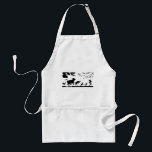 Funny Dancing Animals Cow Chicken Goat Silhouette スタンダードエプロン<br><div class="desc">A goofy silhouetted dancing animal design.</div>