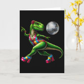 Funny Dancing Dinosaur1  カード (黄色い花)