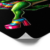 Funny Dancing Dinosaur1  ポスター (角)