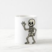 Funny Dancing Skeleton Sticker – Cute Halloween モーフィングマグカップ (中央)