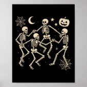 Funny Dancing Skeletons Dance Halloween Costume Ad ポスター (正面)