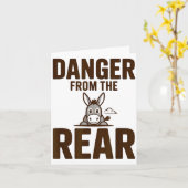 Funny Danger From The Rear, Humor Women Attitude カード (黄色い花)