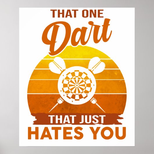 Funny Darting Dart Player That One Dart Design Dar ポスター (正面)