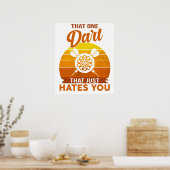 Funny Darting Dart Player That One Dart Design Dar ポスター (キッチン)