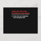 Funny Data Analyst Data Analysis Statistician Data ポストカード (正面)