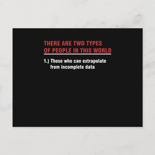 Funny Data Analyst Data Analysis Statistician Data ポストカード (正面)