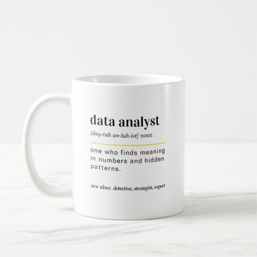 Funny Data Analyst Gift Coffee Mug コーヒーマグカップ (左)
