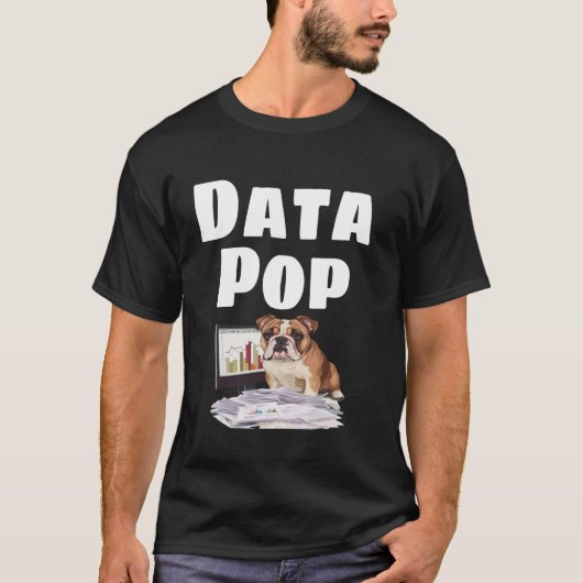 Funny Data Pop Analyst Number Geek Accountant Humo Tシャツ (正面)