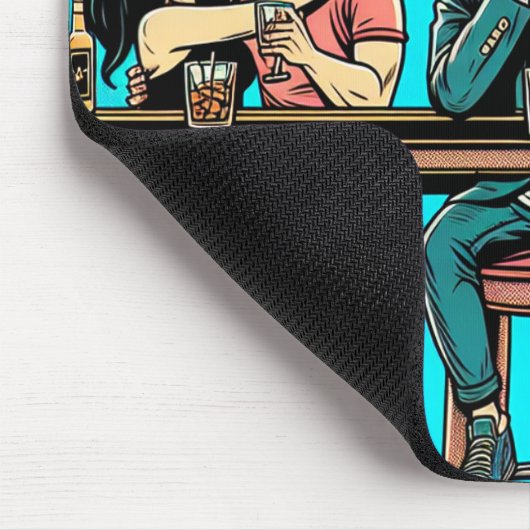 Funny "Dating Sucks" Comic Style マウスパッド (コーナー)