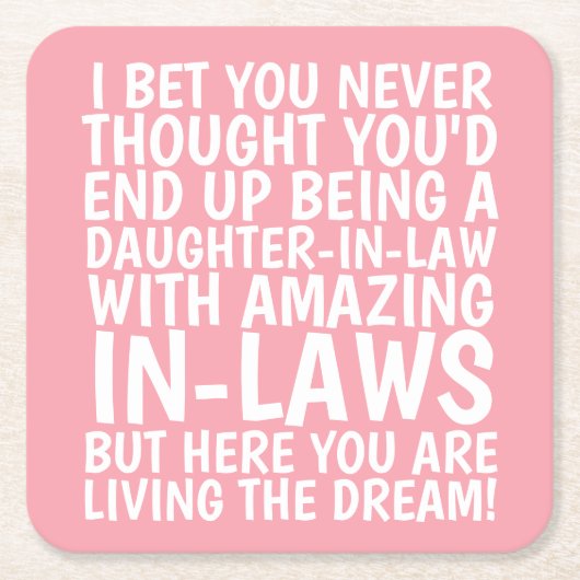 Funny Daughter-in-law スクエアペーパーコースター (正面)