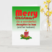 funny daughter in law and son Christmas カード (黄色い花)