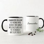 Funny Daughter In Law Quote Personalized マグカップ