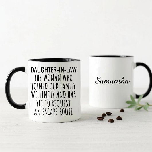 Funny Daughter In Law Quote Personalized マグカップ