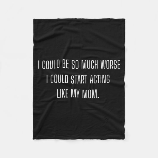 Funny Daughter Mom Mother フリースブランケット (正面)