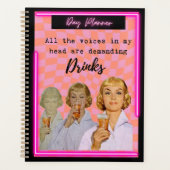 Funny Day Planner/Journal For Women Sassy-Drinks プランナー手帳 (正面)