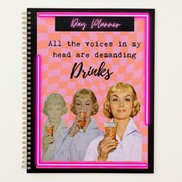 Funny Day Planner/Journal For Women Sassy-Drinks プランナー手帳