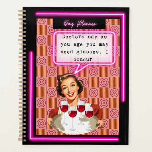 Funny Day Planner/Journal For Women Sassy-Glasses プランナー手帳 (正面)