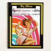 Funny Day Planner/Journal For Women Sassy-Wine プランナー手帳 (正面)
