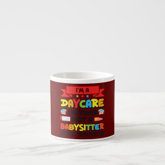 Funny Daycare Provider Children Education エスプレッソカップ (正面)