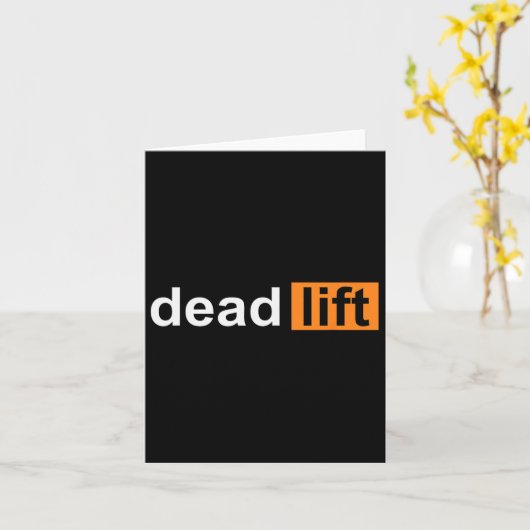 Funny Deadlift Powerlifting Bodybuilding Gym Sport カード (黄色い花)