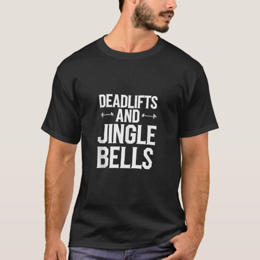Funny Deadlifts and Jingle Bells Santa Claus Gym F Tシャツ (正面)