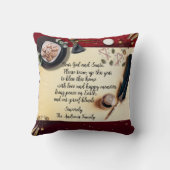 Funny "Dear God and Santa" Note and Quill Pen クッション (裏面)