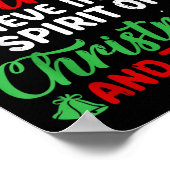 Funny Dear Santa Believe In Srit Of Xmas And Tinse ポスター (角)