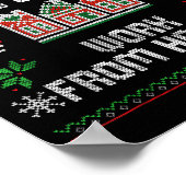 Funny Dear Santa Can I Work From Home Ugly Christm ポスター (角)