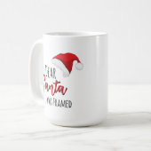Funny Dear Santa (I was Framed) Customizable  コーヒーマグカップ (正面左)
