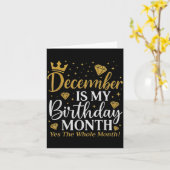 Funny December Is My Birthday Yes The Whole Month カード (黄色い花)