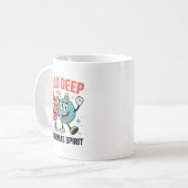 Funny Deep In Christmas Srit コーヒーマグカップ (正面左)