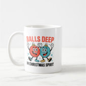 Funny Deep In Christmas Srit コーヒーマグカップ (左)