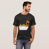 Funny Deer dog print black labs Tシャツ (正面フル)