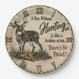 Funny Deer Hunter Cabin Hunting Joke Gift Lodge ペーパープレート