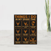 Funny Deer Hunter Things I Do Hunting In My Spare カード (正面)