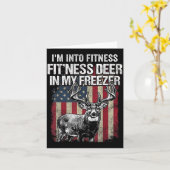 Funny Deer Hunting Art For Men Women Wildlife Hunt カード (黄色い花)