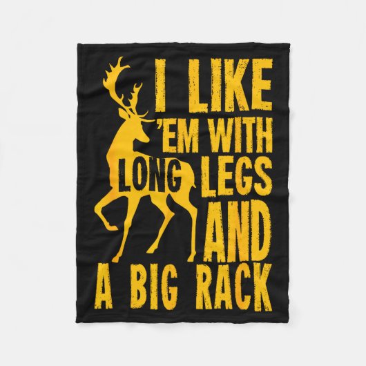 Funny Deer Hunting Quote Gift For Hunters  フリースブランケット (正面)